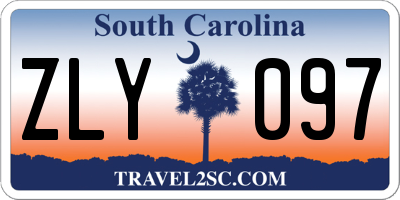 SC license plate ZLY097