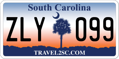 SC license plate ZLY099