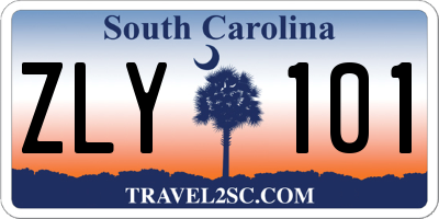 SC license plate ZLY101