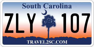 SC license plate ZLY107