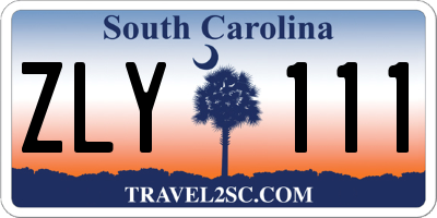 SC license plate ZLY111
