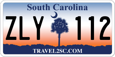 SC license plate ZLY112
