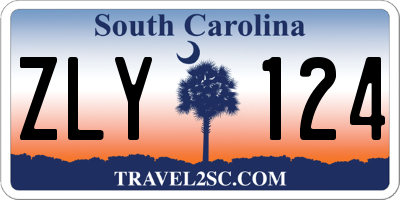 SC license plate ZLY124
