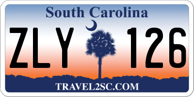 SC license plate ZLY126