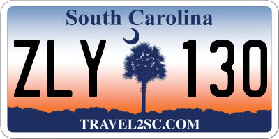 SC license plate ZLY130