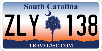 SC license plate ZLY138