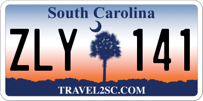 SC license plate ZLY141