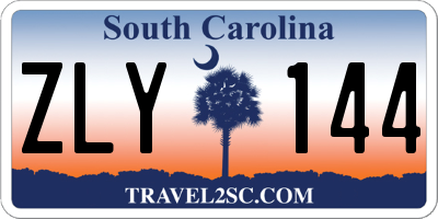 SC license plate ZLY144