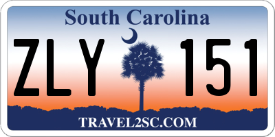 SC license plate ZLY151