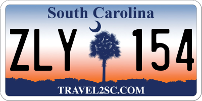 SC license plate ZLY154