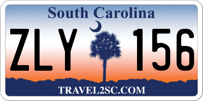SC license plate ZLY156