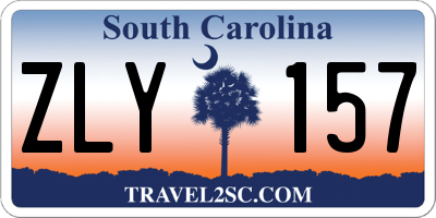 SC license plate ZLY157