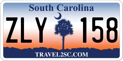 SC license plate ZLY158