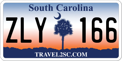 SC license plate ZLY166