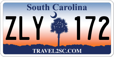 SC license plate ZLY172