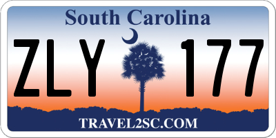 SC license plate ZLY177