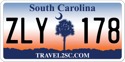 SC license plate ZLY178