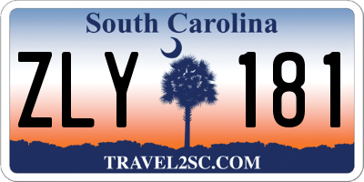 SC license plate ZLY181