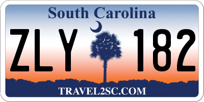 SC license plate ZLY182