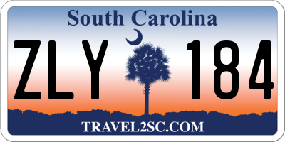 SC license plate ZLY184