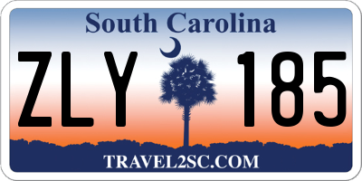 SC license plate ZLY185