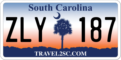 SC license plate ZLY187