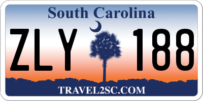 SC license plate ZLY188