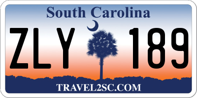 SC license plate ZLY189