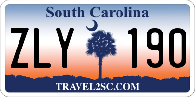 SC license plate ZLY190