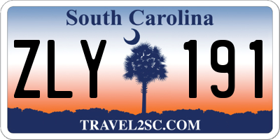 SC license plate ZLY191