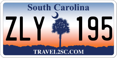 SC license plate ZLY195