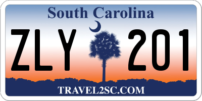 SC license plate ZLY201