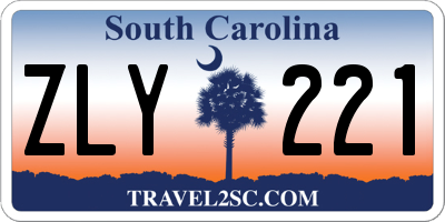 SC license plate ZLY221