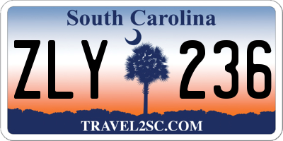 SC license plate ZLY236