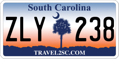 SC license plate ZLY238