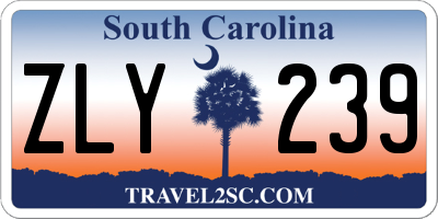 SC license plate ZLY239