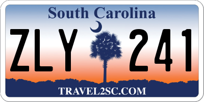 SC license plate ZLY241