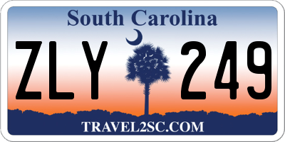 SC license plate ZLY249