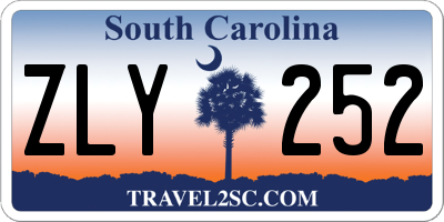 SC license plate ZLY252
