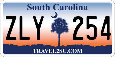 SC license plate ZLY254