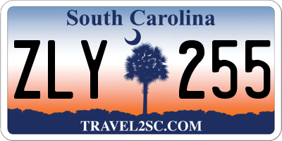 SC license plate ZLY255