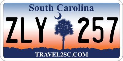 SC license plate ZLY257