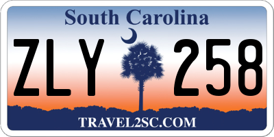 SC license plate ZLY258