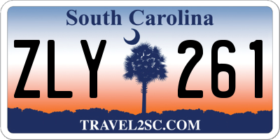 SC license plate ZLY261