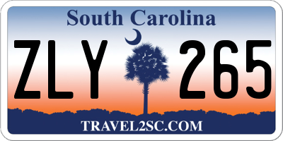 SC license plate ZLY265