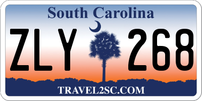 SC license plate ZLY268