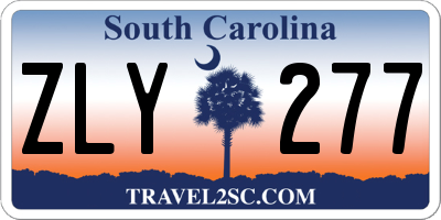 SC license plate ZLY277
