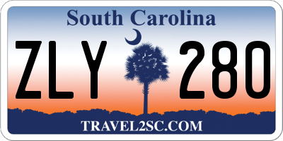 SC license plate ZLY280