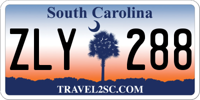 SC license plate ZLY288