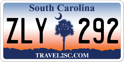 SC license plate ZLY292